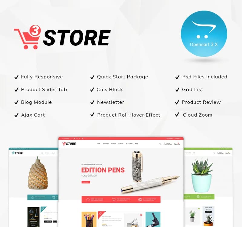 3store - Multipurpose Responsive OpenCart Template