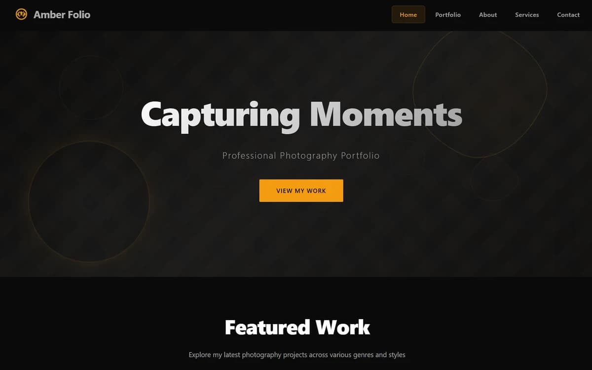 Amber Folio Free HTML Template