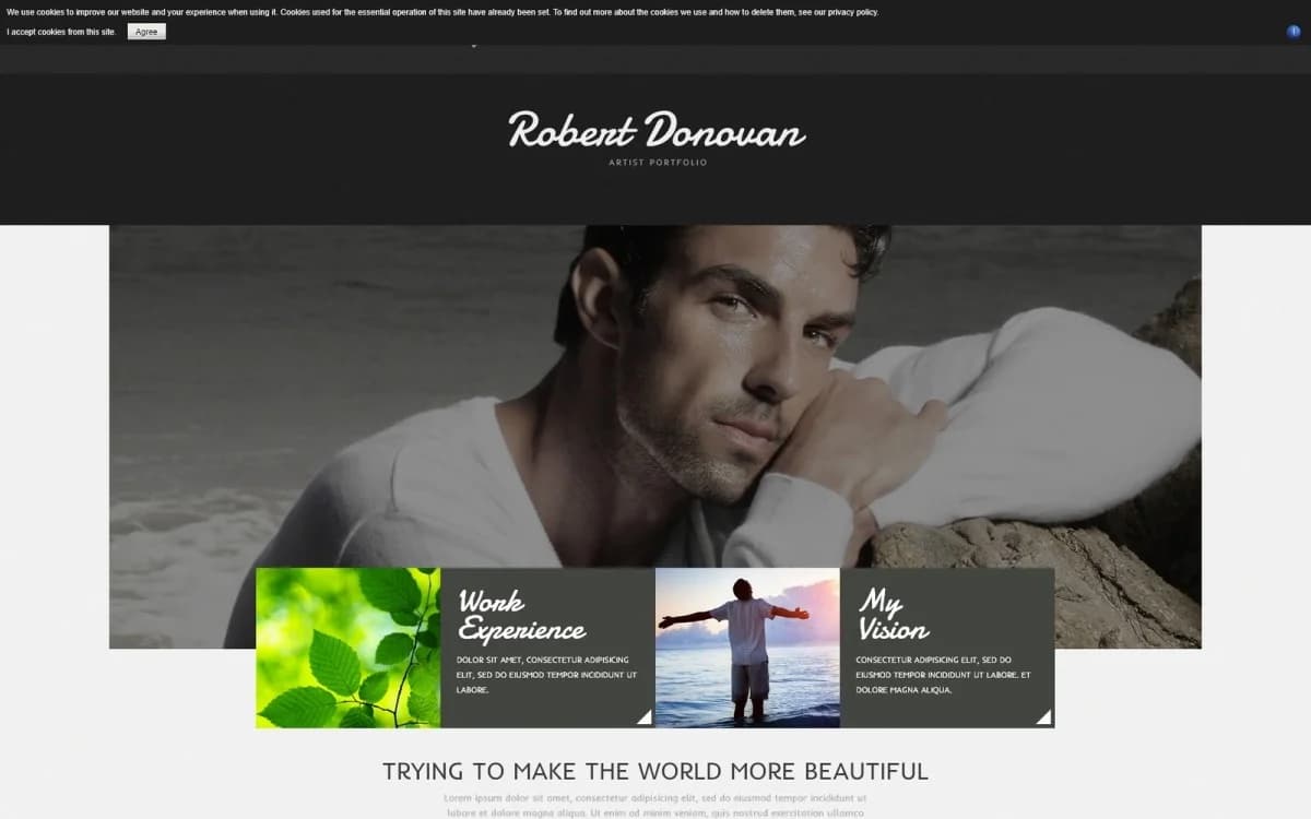 Artist Portfolio Joomla Template