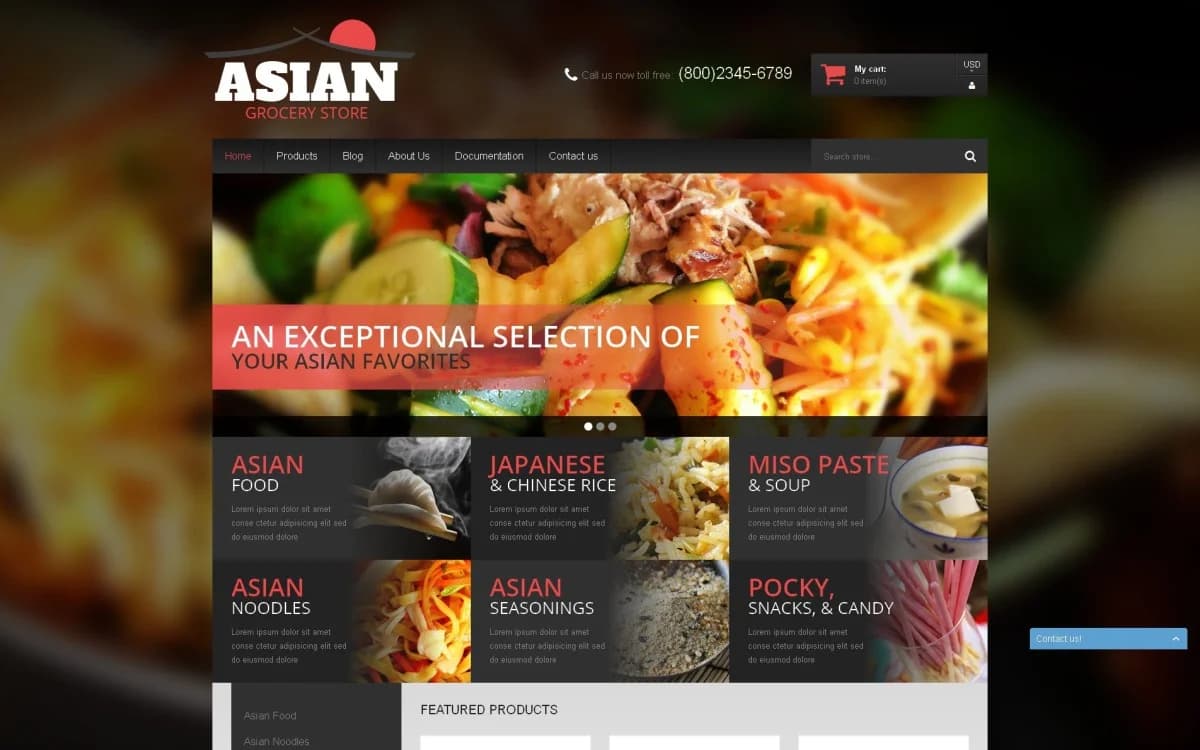 Asian Cuisine Products Shopify Theme