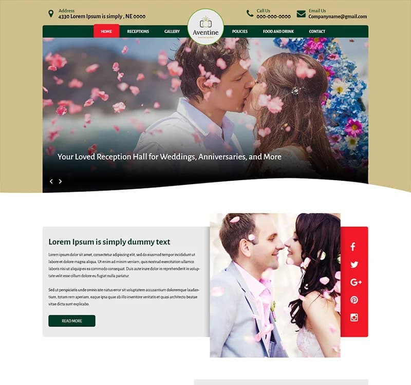 Aventine Photography - Photography PSD Template