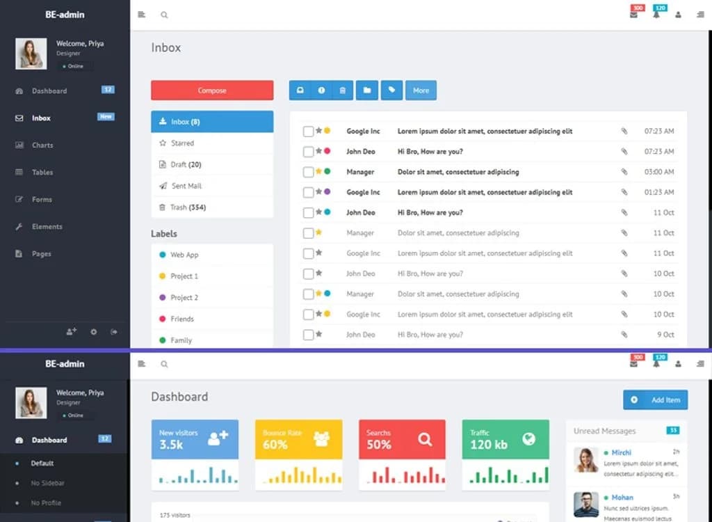 Be admin - Bootstrap Admin Template