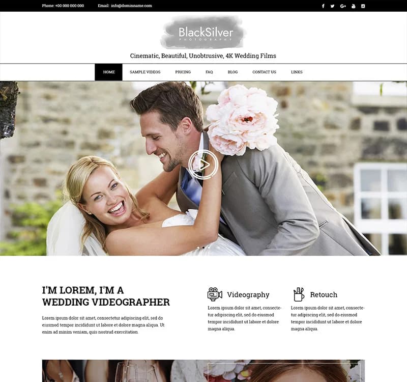 BlackSilver Photography - Photography Studio PSD Template