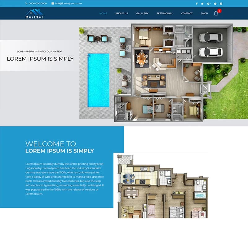 Builder - Building Planner PSD Template
