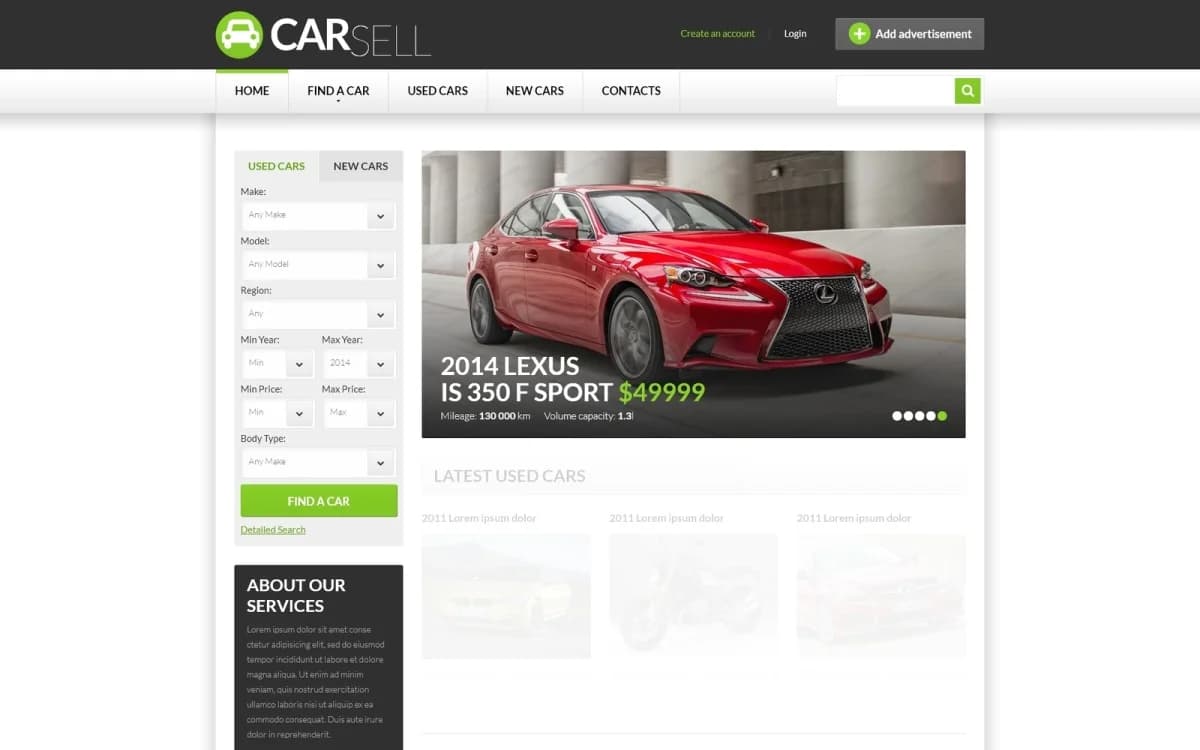 Car Dealer Responsive Website Template