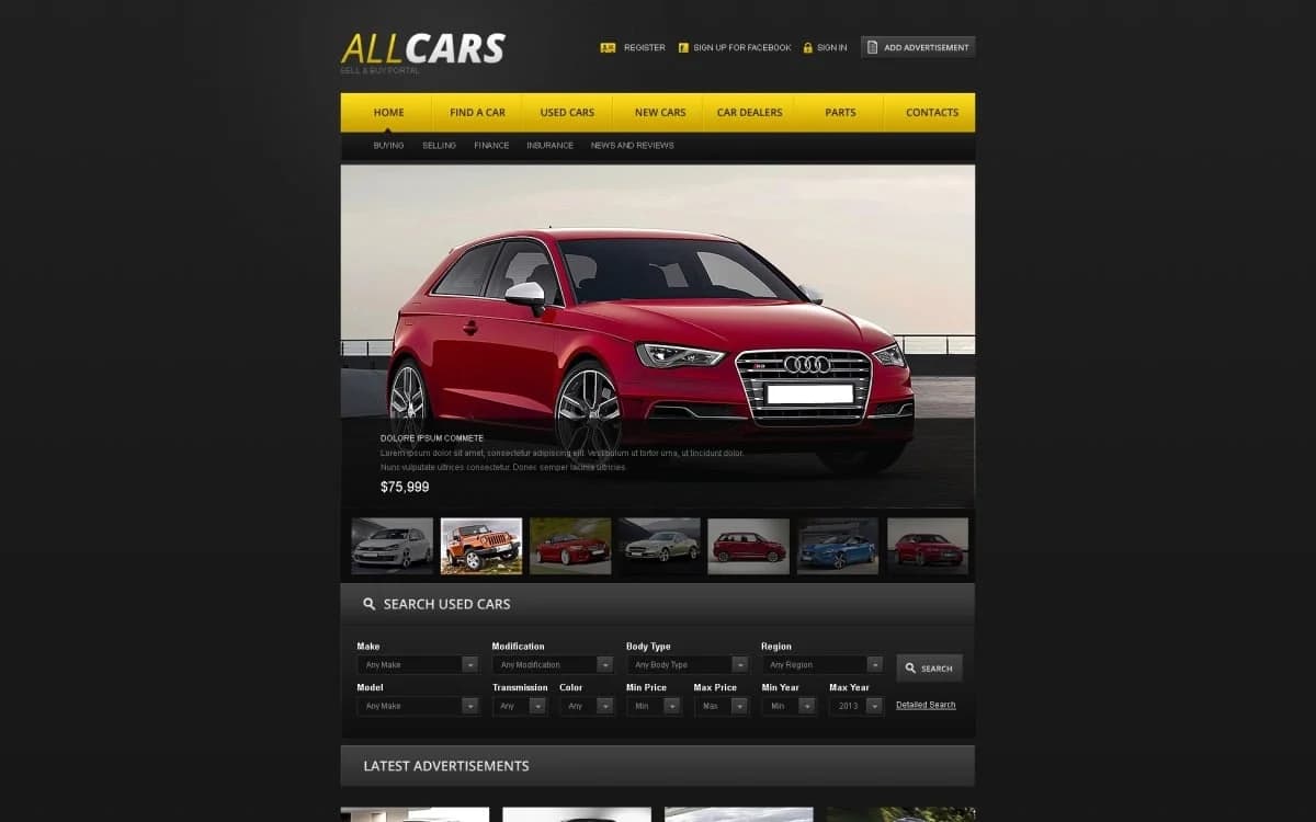 Car Dealer Website Template