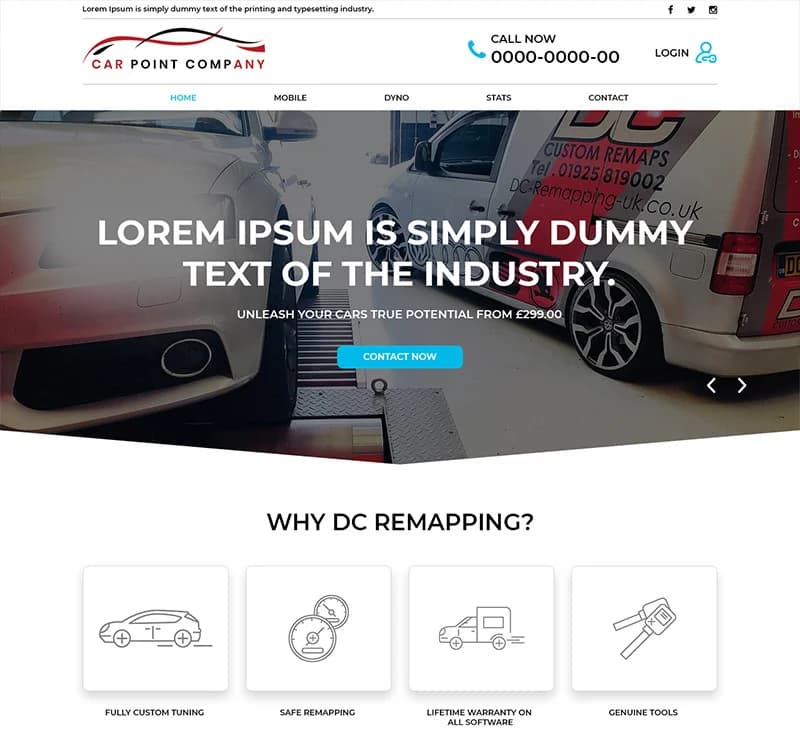 Car Point- Car Service Company PSD Template