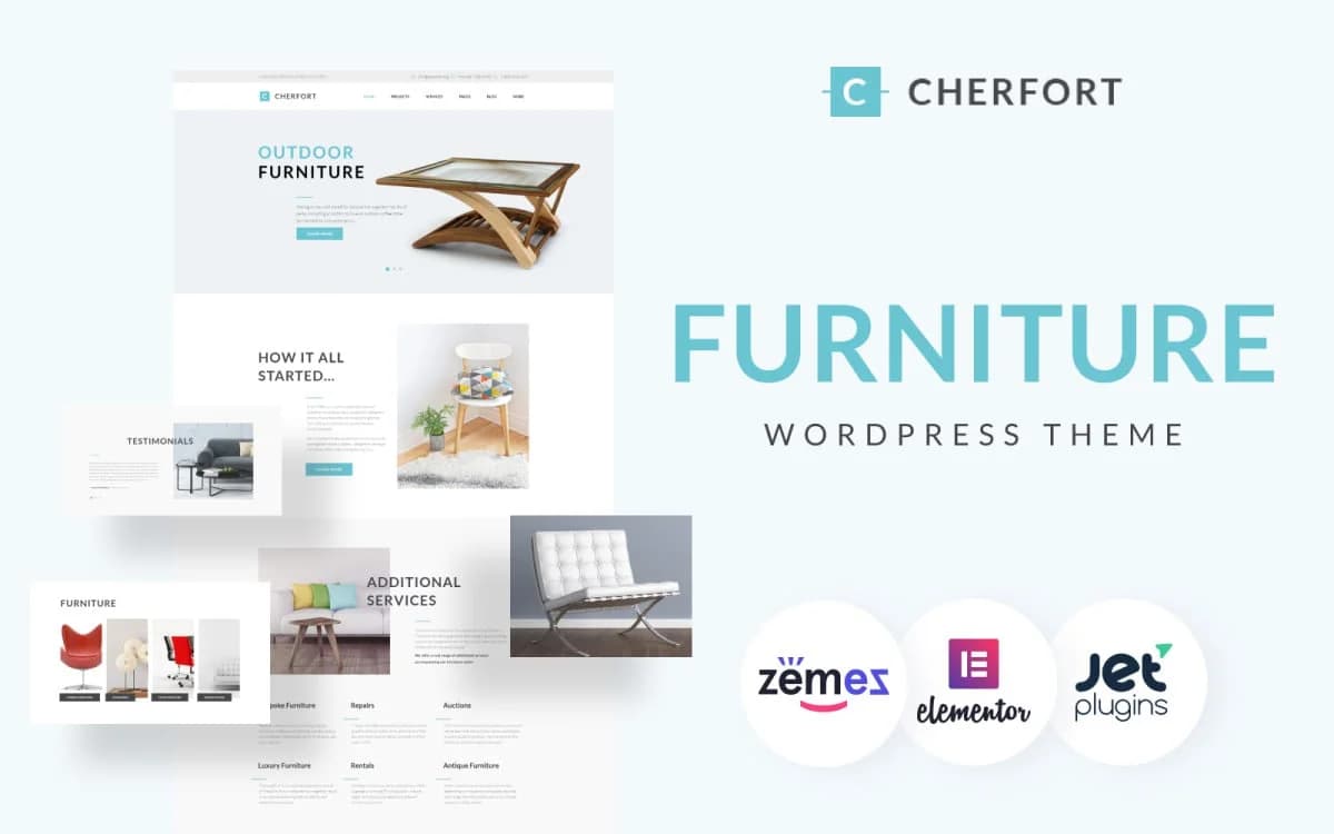 Cherfort - Home Decor & Furniture WordPress Theme for Furniture Store Website