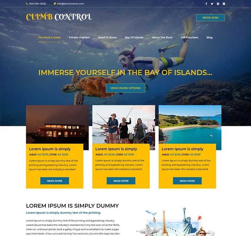 Climb Control- Adventure Travel PSD Template