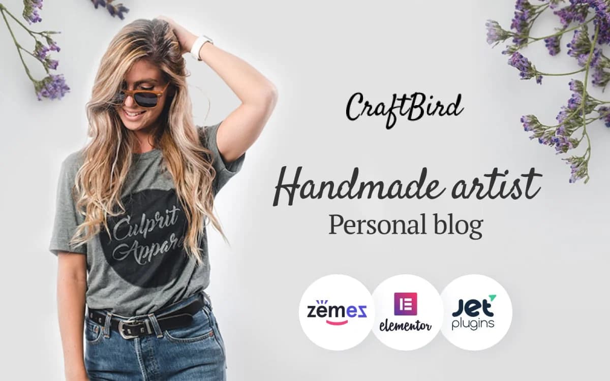 CraftBird - Handmade Blog WordPress Theme for Creative Portfolio Website