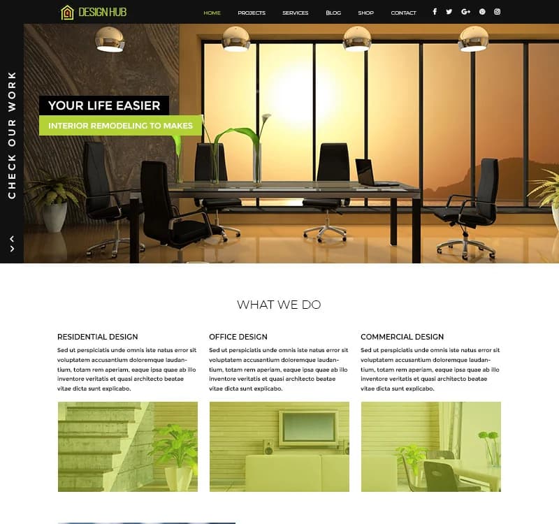 Design Hub - Interior Design PSD Template