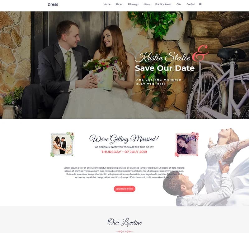 Dress - Wedding PSD Template