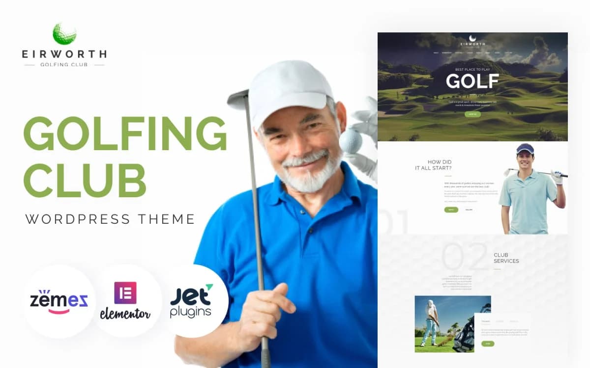Eirworth - Country Club & Golfing WordPress Theme for Sports Website