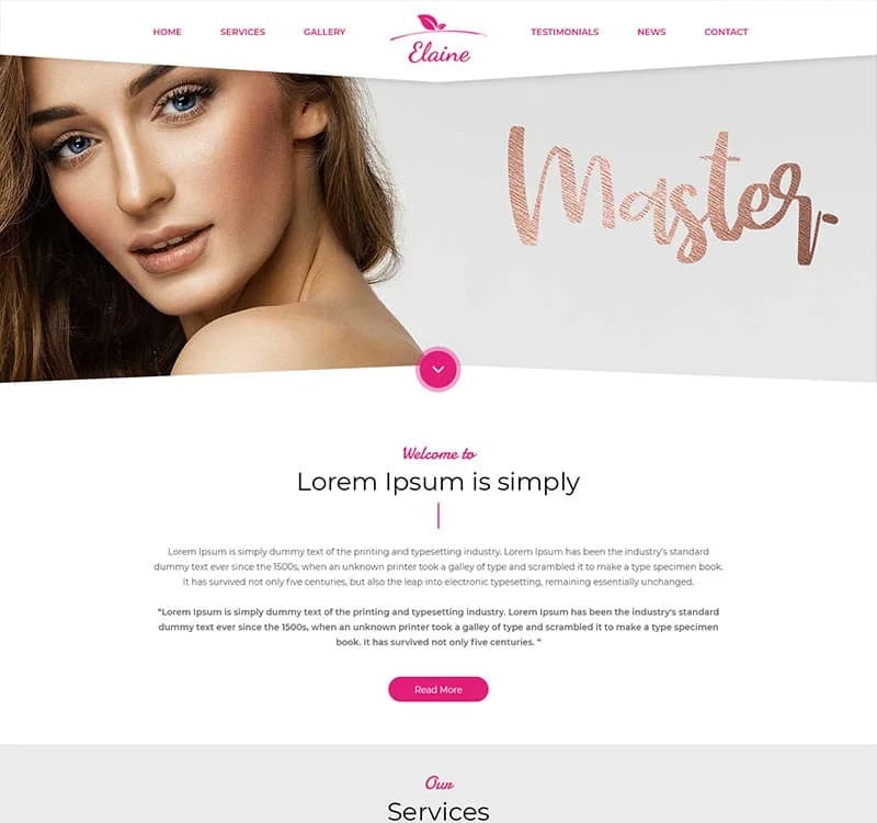 Elaine - Beauty Spa PSD Template