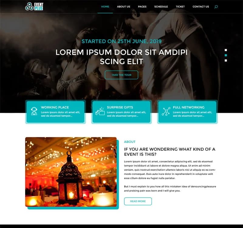 Eventplus - Event Management PSD Template