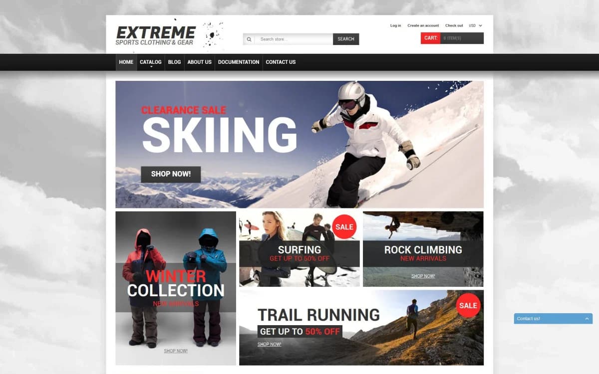 Extreme Sports Gear Shopify Theme
