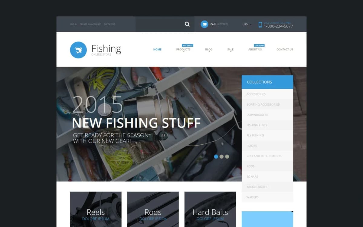 Fishing Supplies Shopify Theme