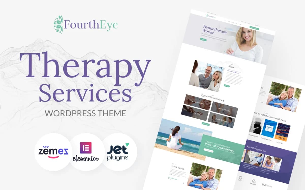 FourthEye - Therapy Services Multipurpose WordPress Elementor Theme