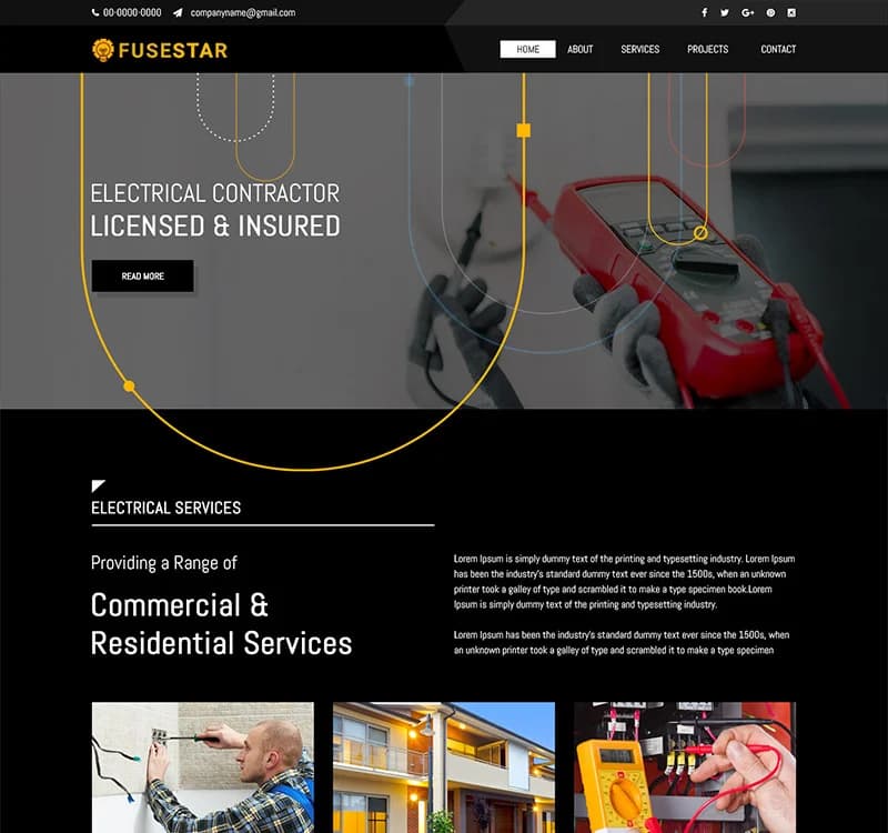 Fusestar - Electric Company PSD Template