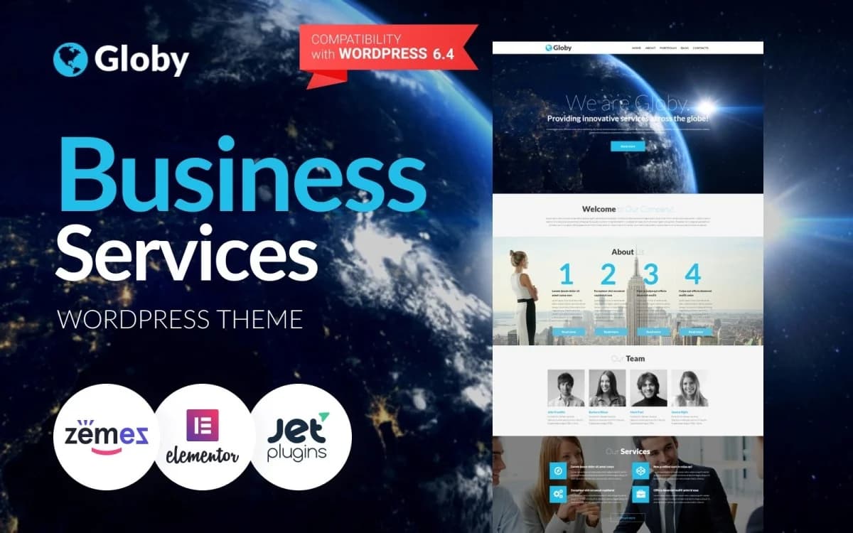 Globy - Business Services WordPress Theme