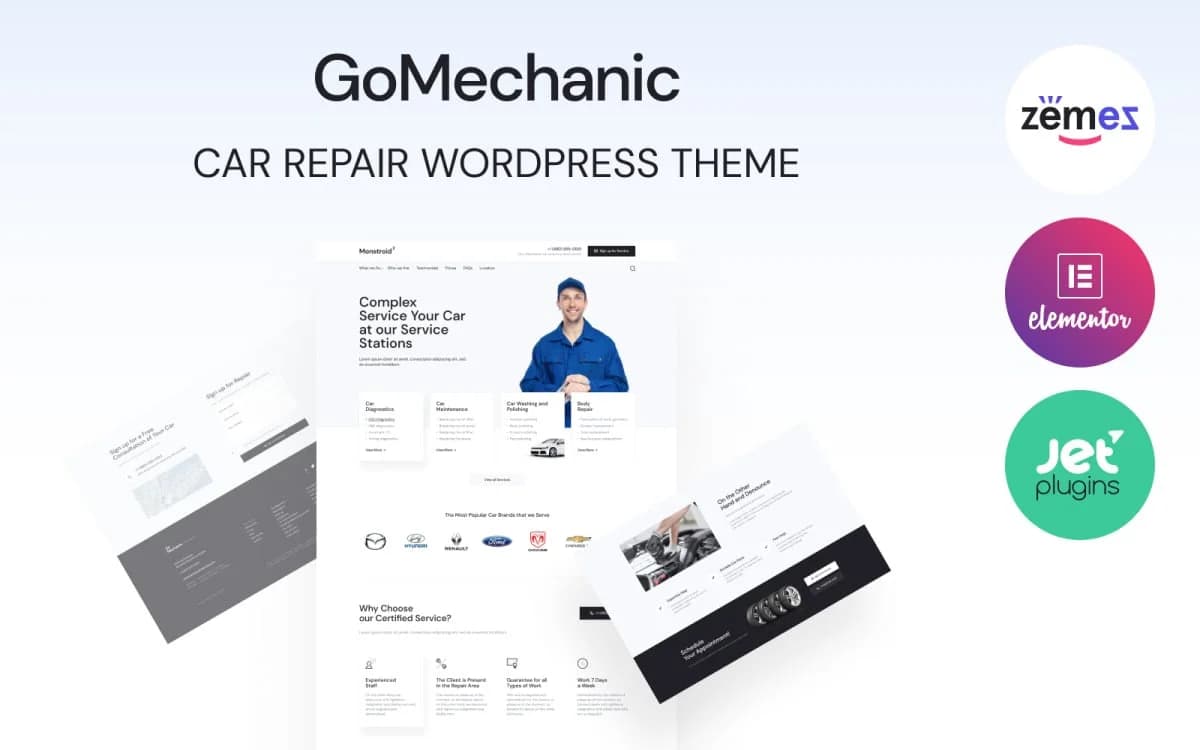 GoMechanic - Vehicle Service and Car Repair WordPress Theme