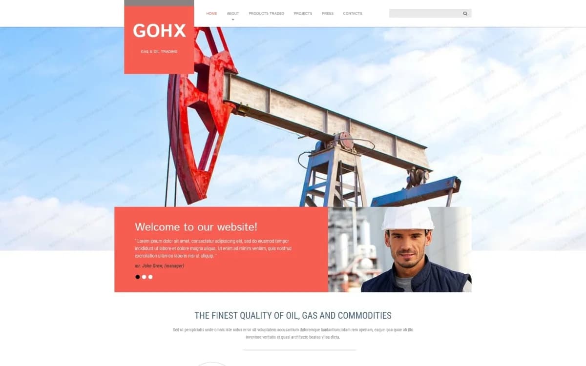 Industrial Business Website Template
