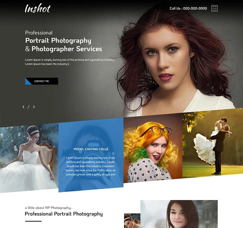 Inshot - Photography PSD Template