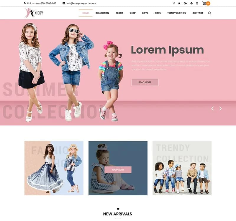 Kiddy - Multipurpose Ecommerce PSD Template
