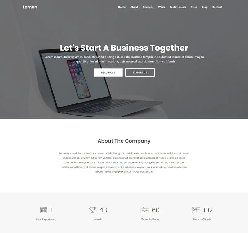 Lemon - Business Landing Page Template