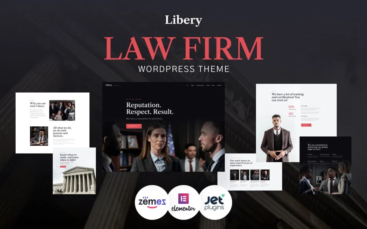 Libery - Legal Services & Law Firm WordPress Theme for Attorney Website