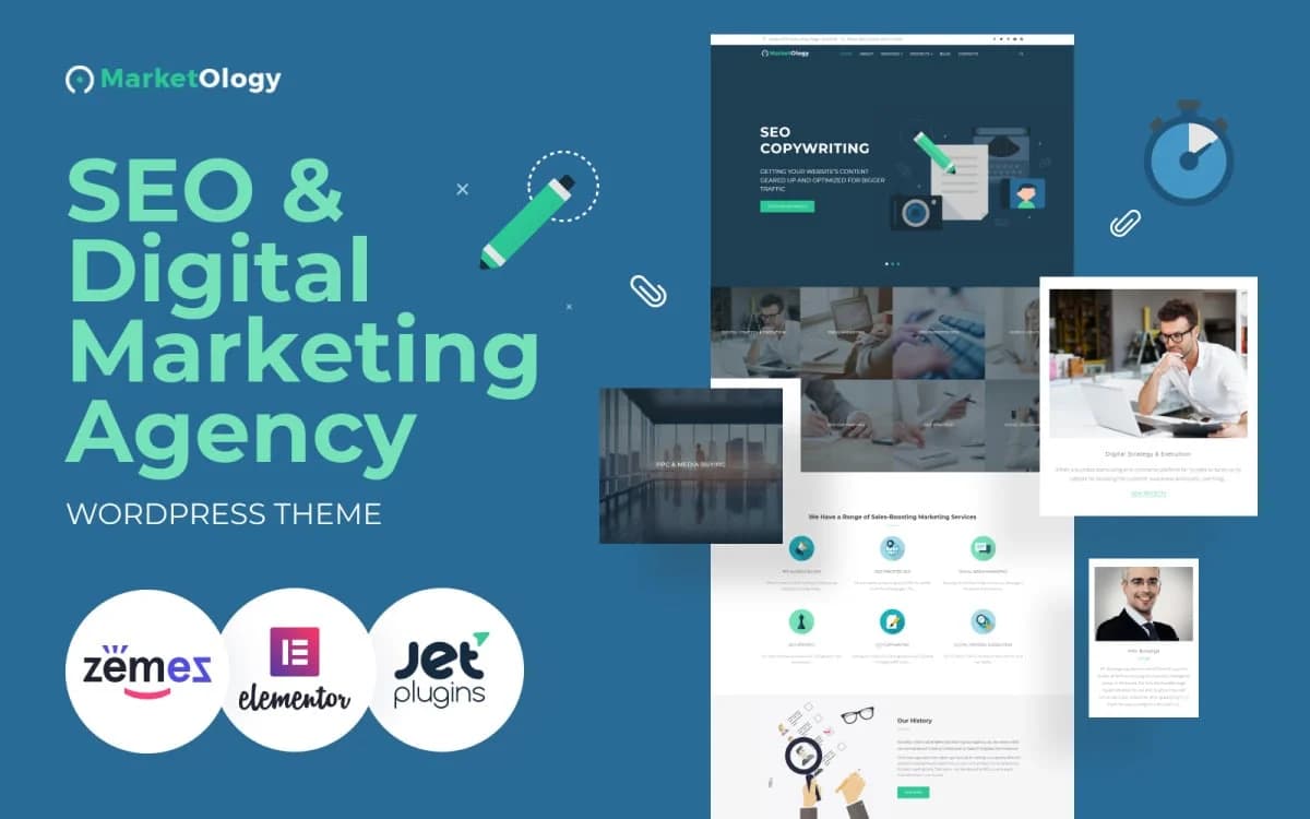 MarketOlogy - SEO Services and Marketing Agency WordPress Theme
