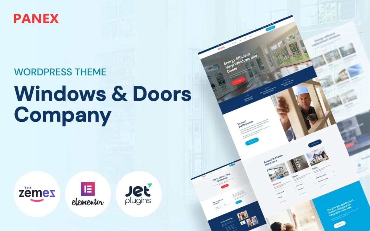 Panex - Windows and Doors WordPress Theme for Installation Services Website