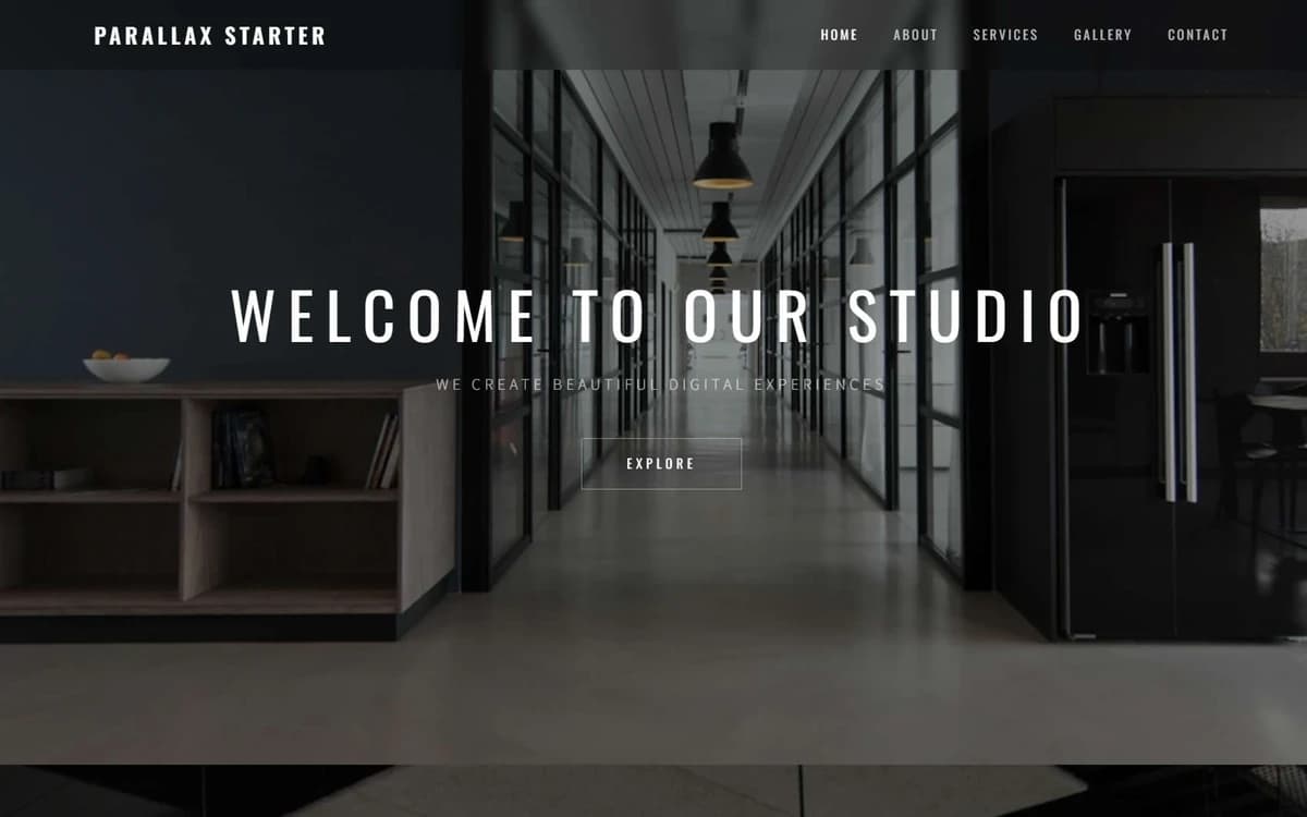 Parallax Starter Free HTML Template