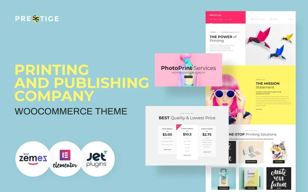 Presstige - Printing Company WordPress Theme for Print Shop