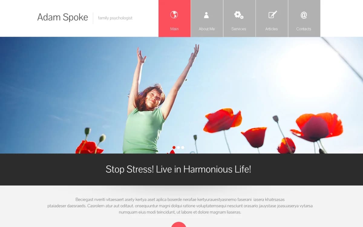 Psychologist Responsive Website Template