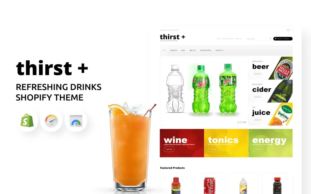 Refreshing Drinks Store Shopify Theme