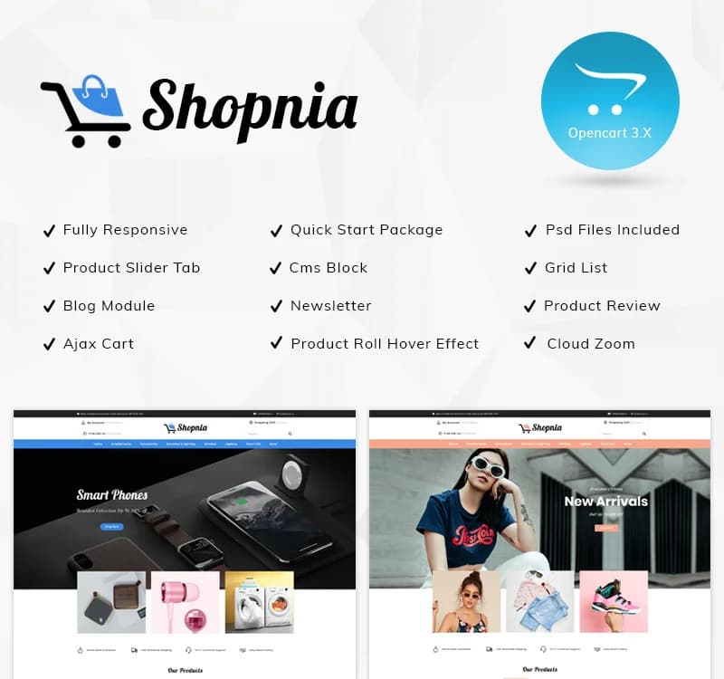 Shopnia Mega Store OpenCart Template