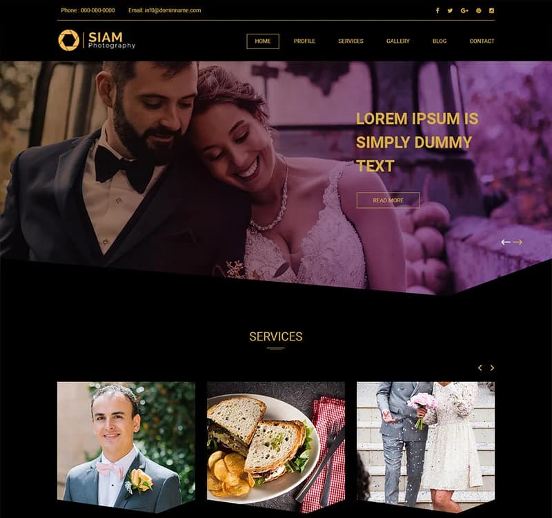 Siam Photography - Photography Studio PSD Template