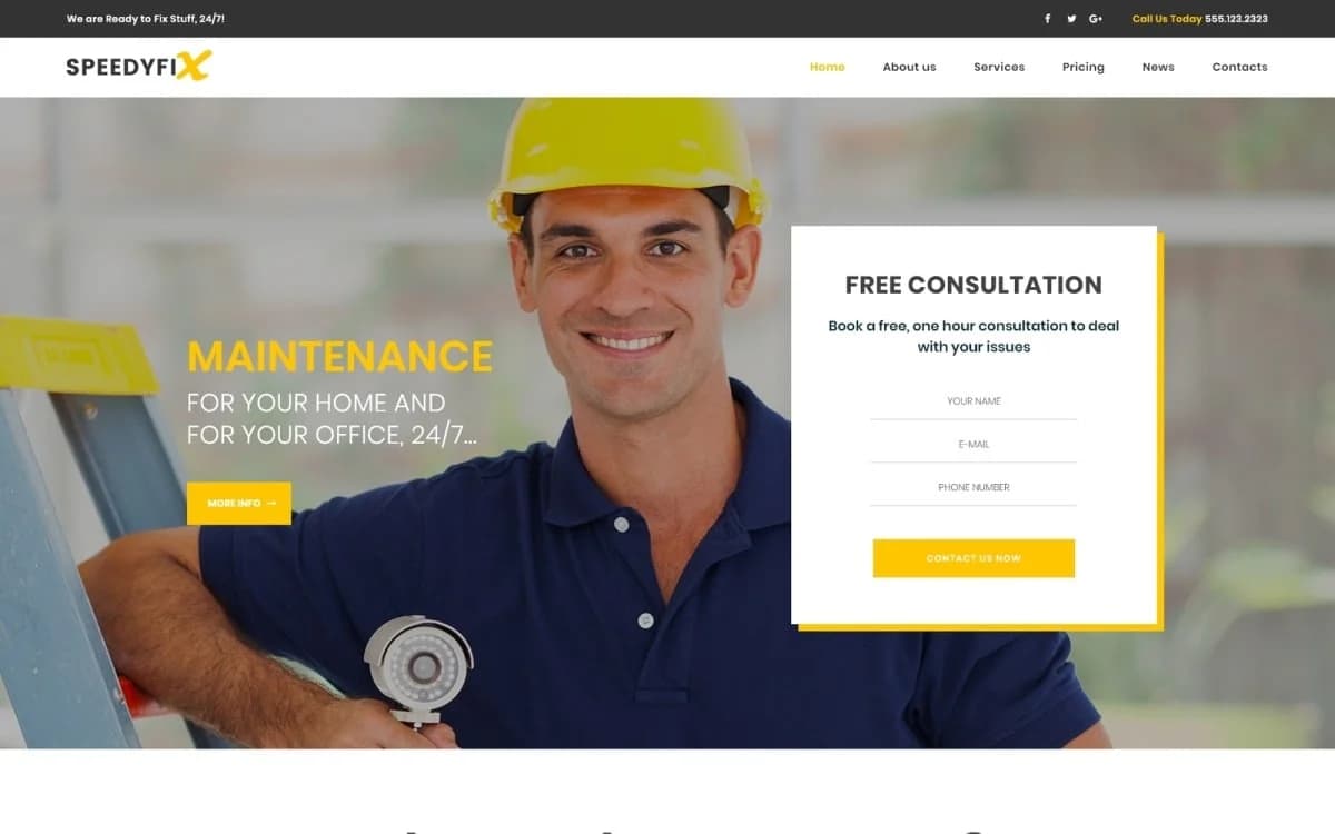 SpeedyFix - Handyman Services WordPress Theme