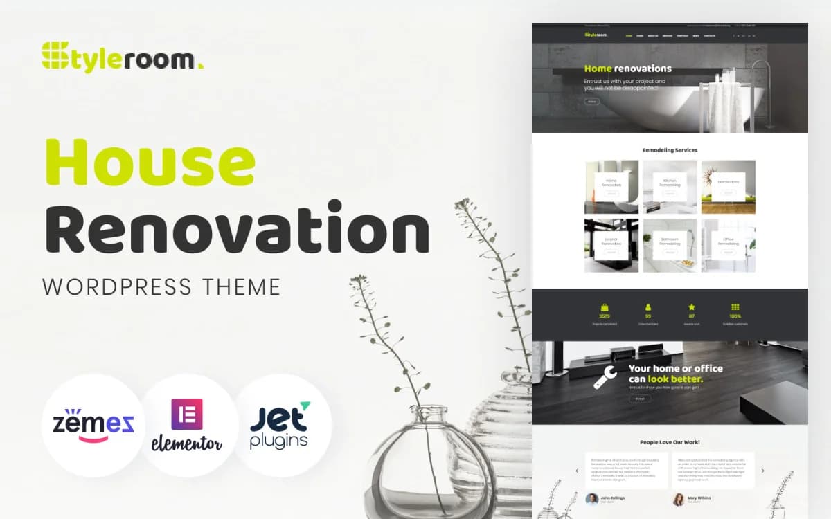 StyleRoom - Construction & House Renovation WordPress Theme