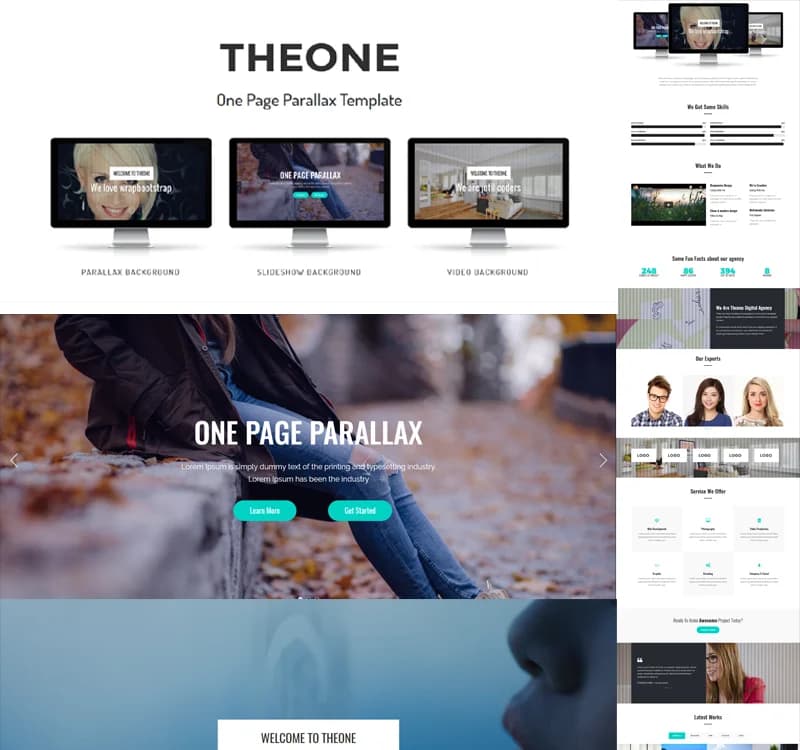 Theone - One Page Parallax Joomla 5 Template