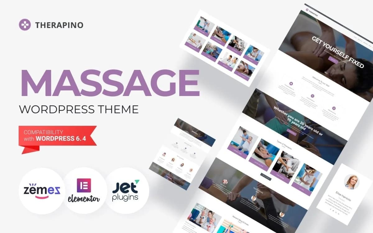 Therapino - Physical Therapy & Massage Salon WordPress Theme