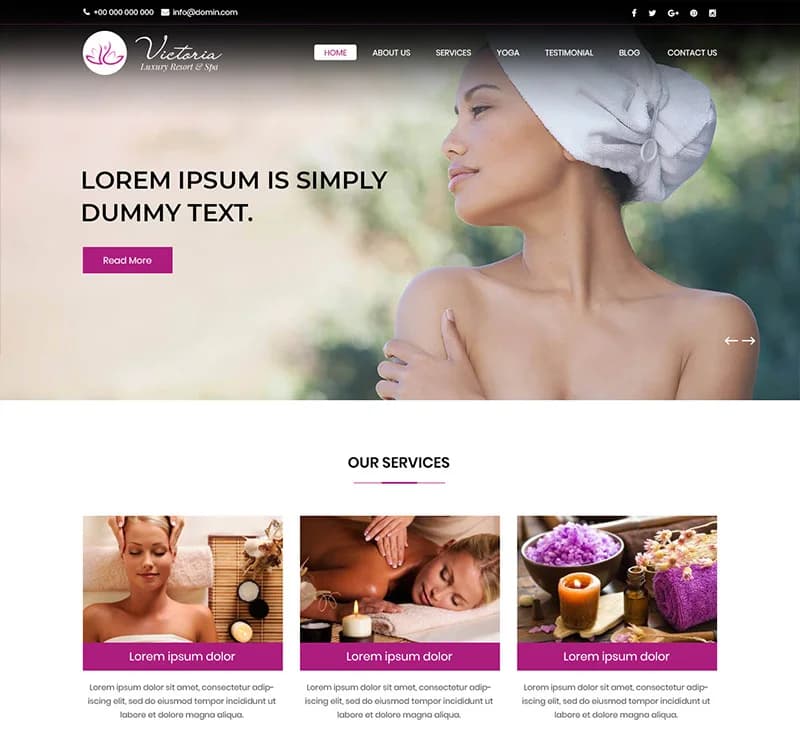 Victoria - Beauty Spa PSD Template