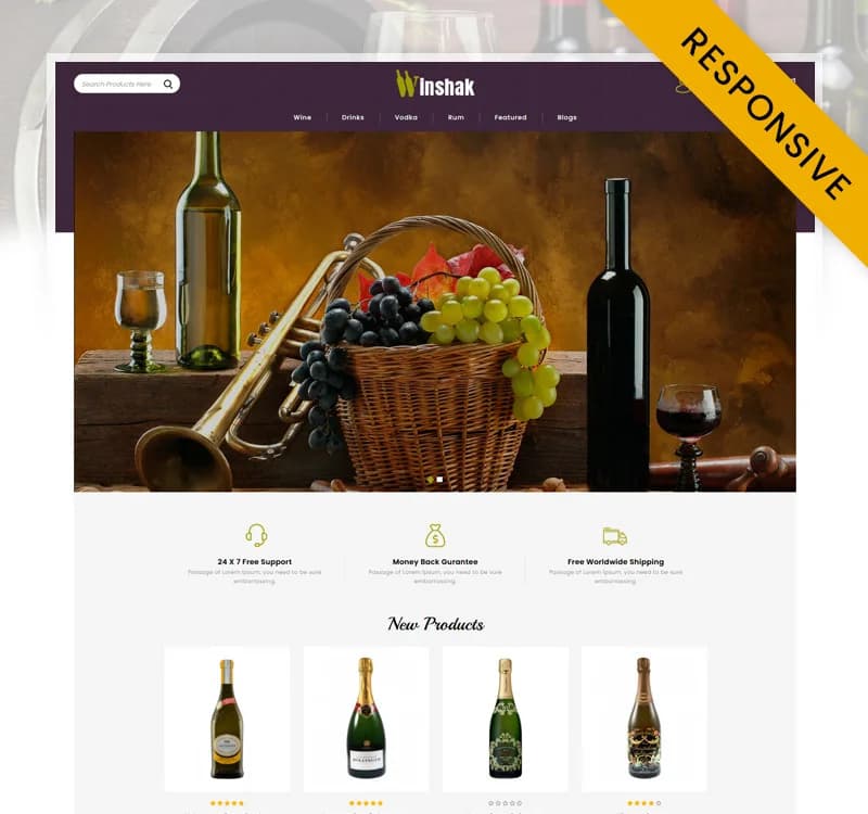 Winshak - Wine Store OpenCart Responsive Template