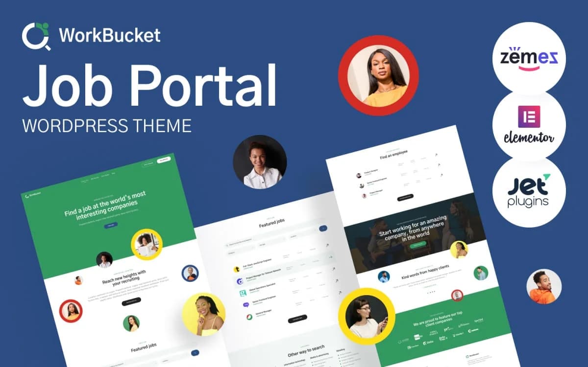 WorkBucket - Job Portal WordPress Theme for Recruitment Website