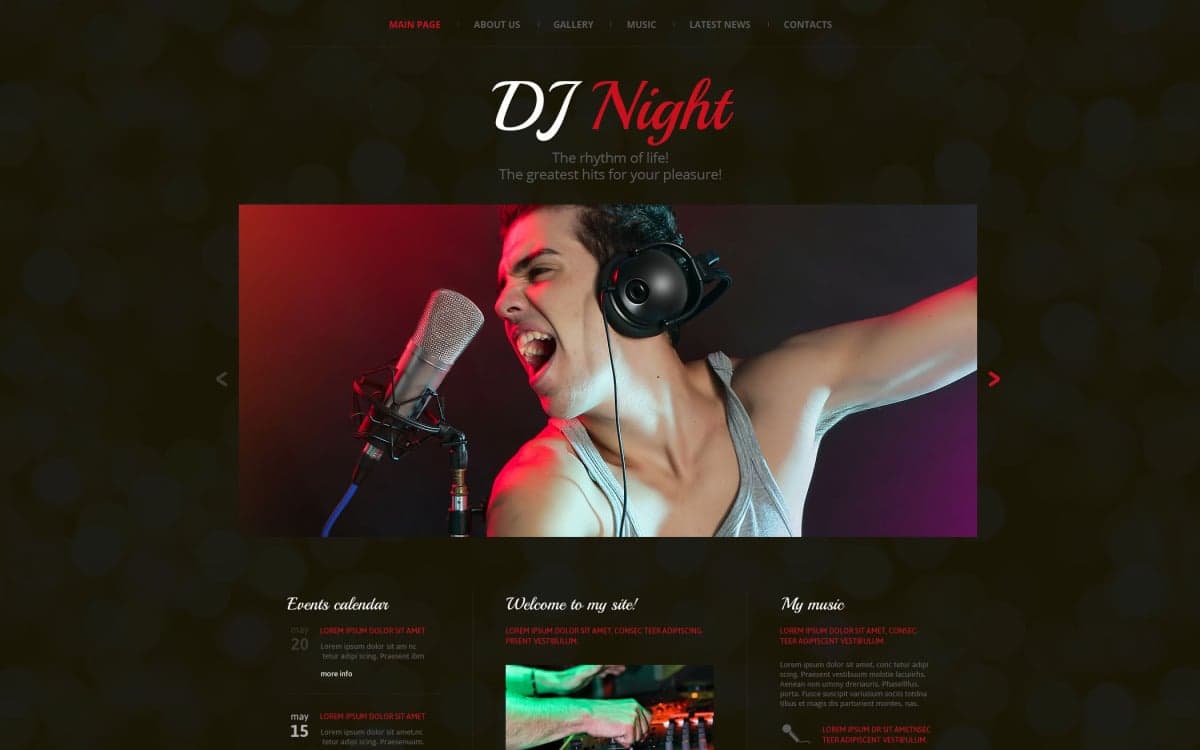 DJ Superstar Website Template