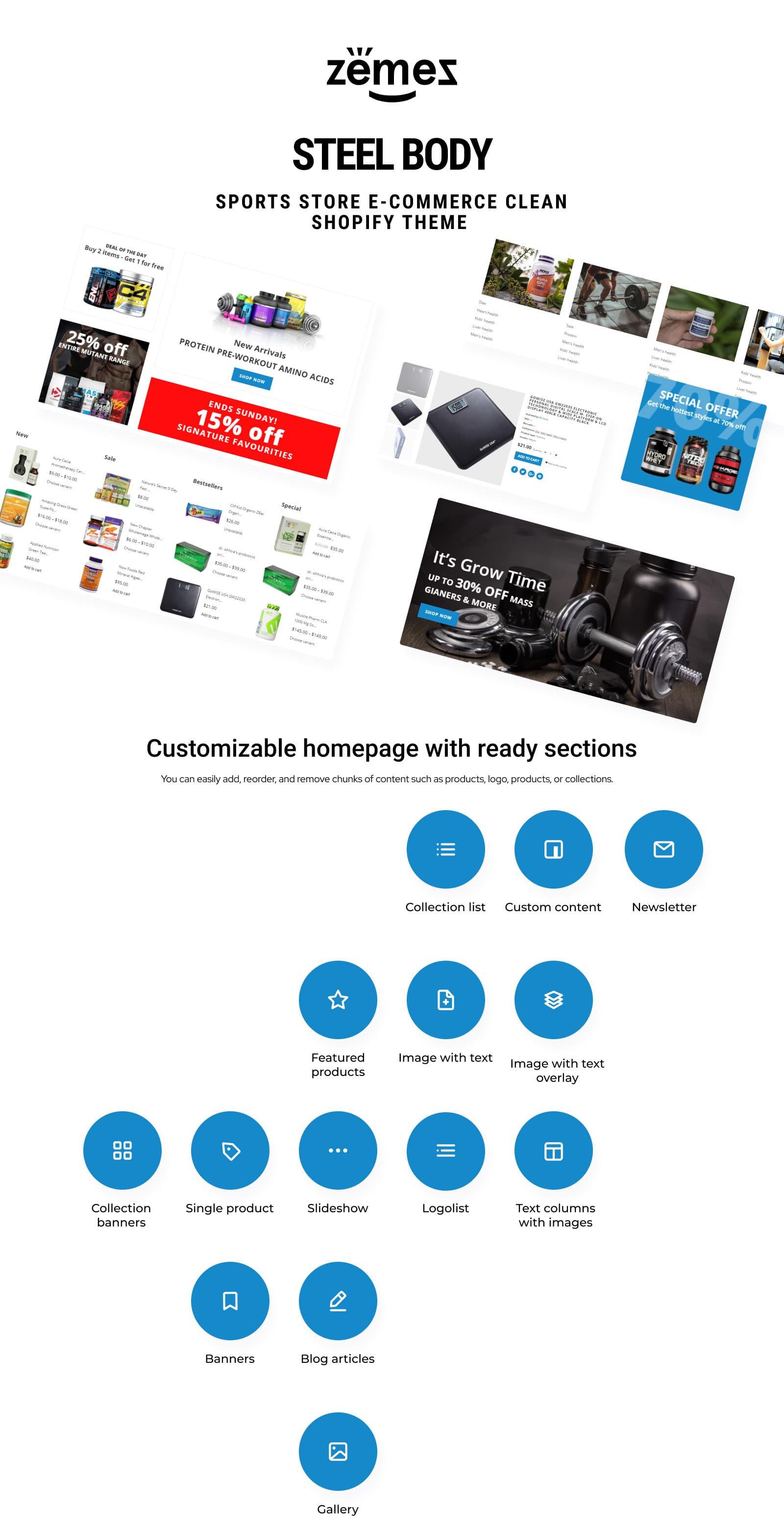 Steel Body - Sports Store E-commerce Clean Shopify Theme - Screenshot 6