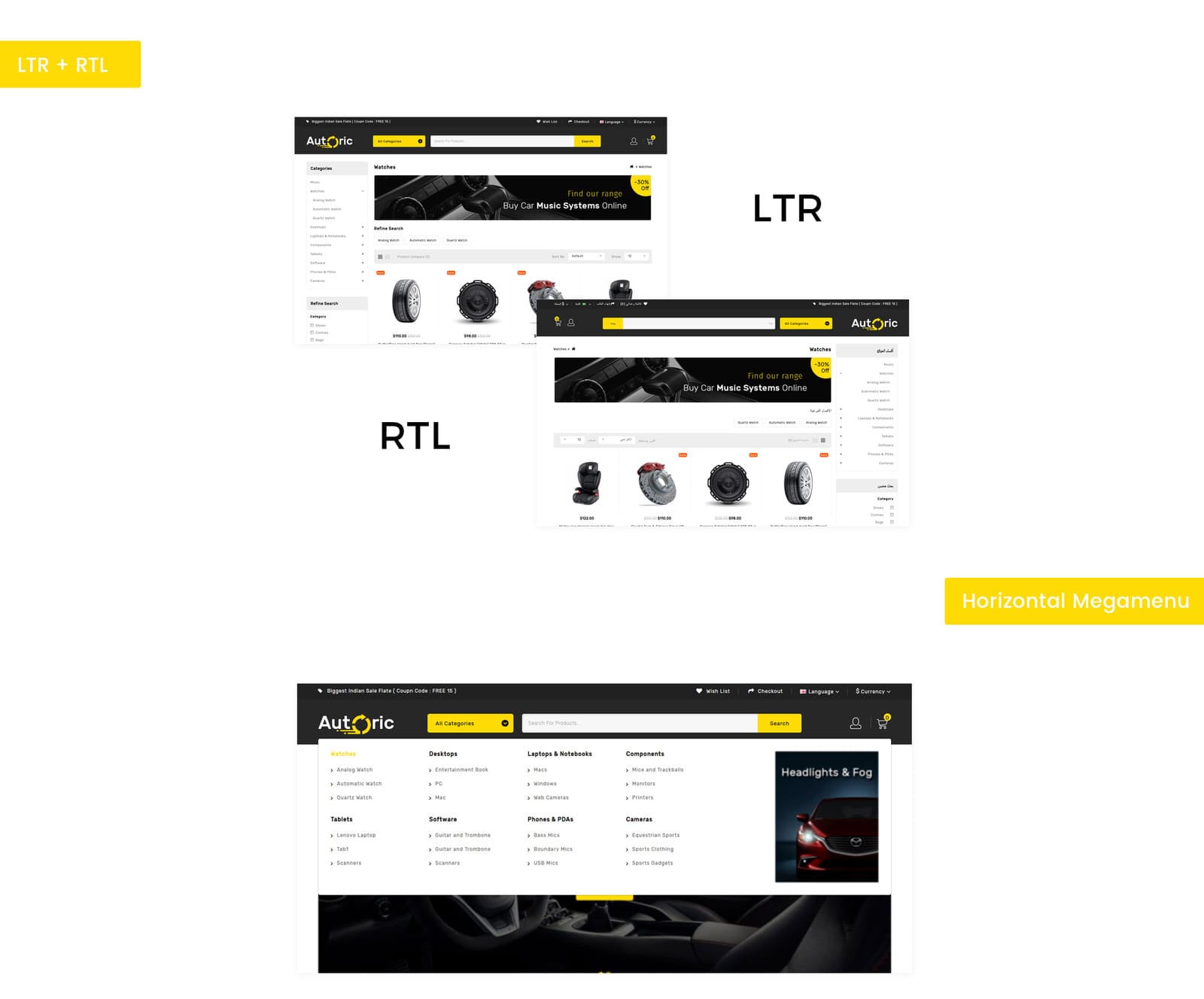 Autoric - Spare Parts Store and Tools Store OpenCart Template - Screenshot 8