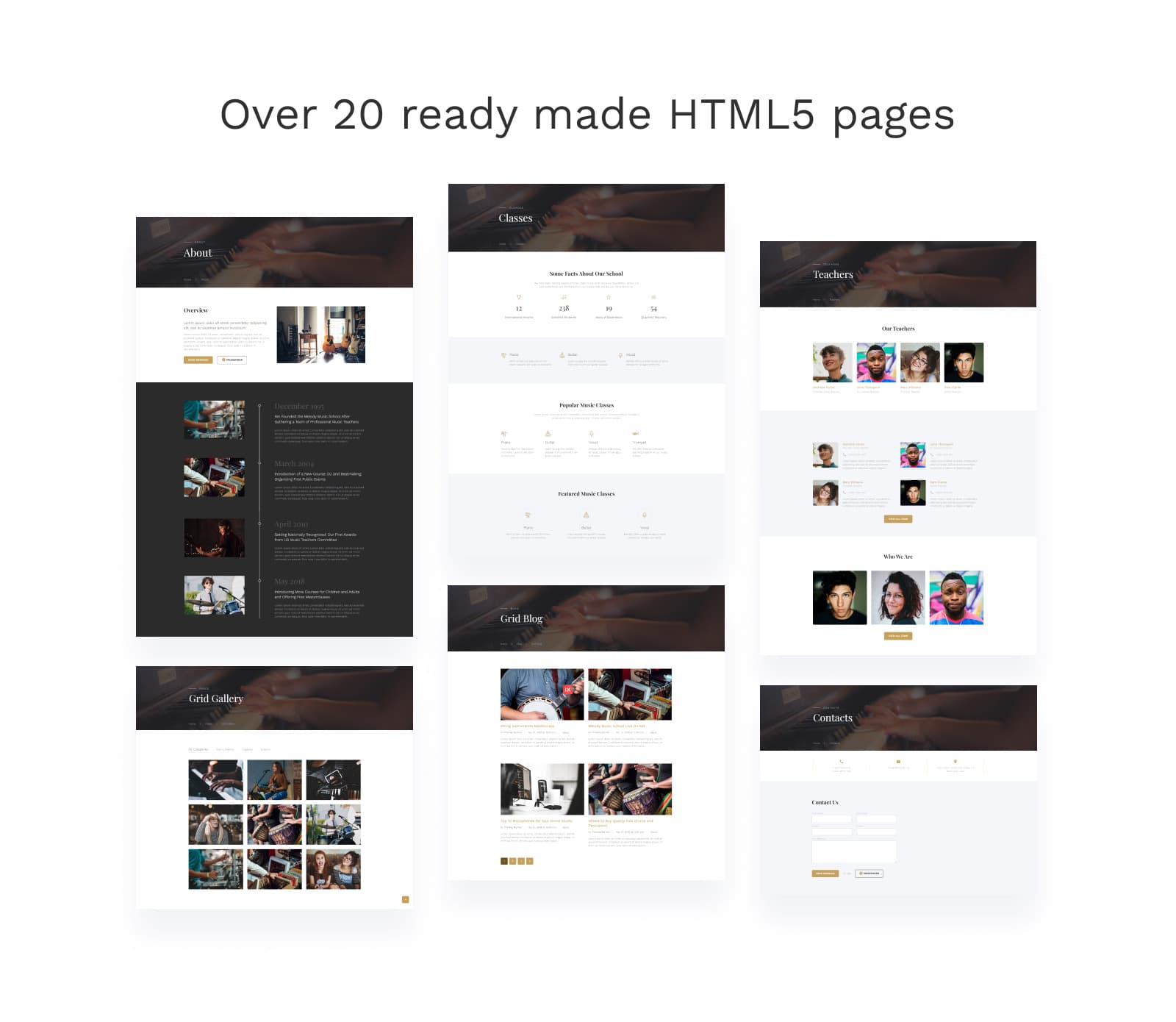 Melody - Music School Multipage HTML5 Bootstrap Website Template - Screenshot 8
