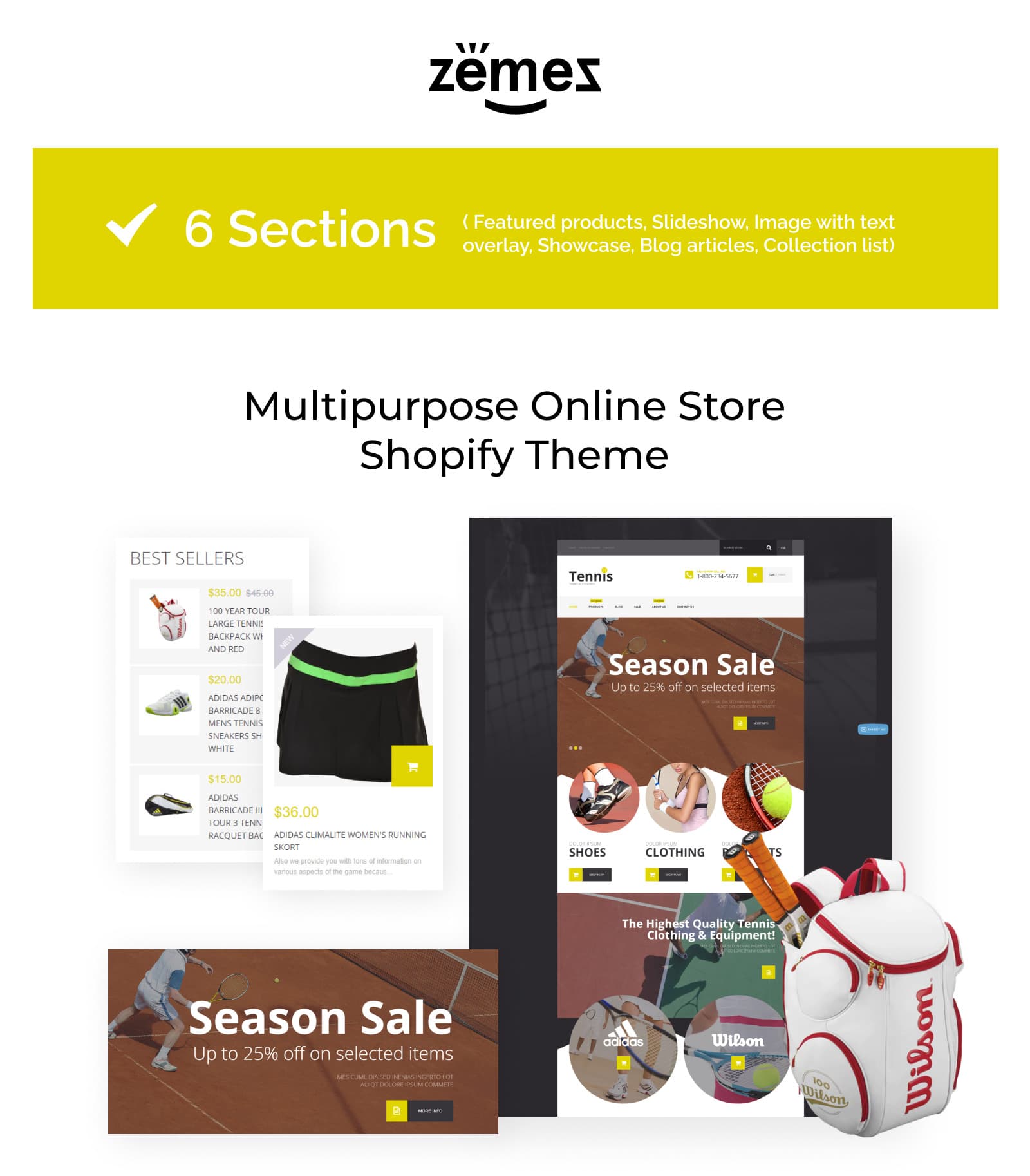 Tennis Accessories Store Shopify Theme - Screenshot 6